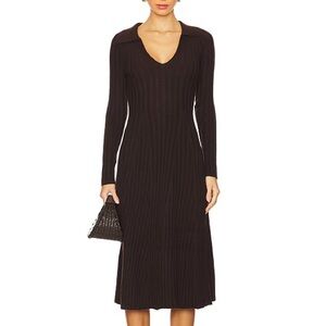 REVOLVE Brown Knit Long Sleeve Dress